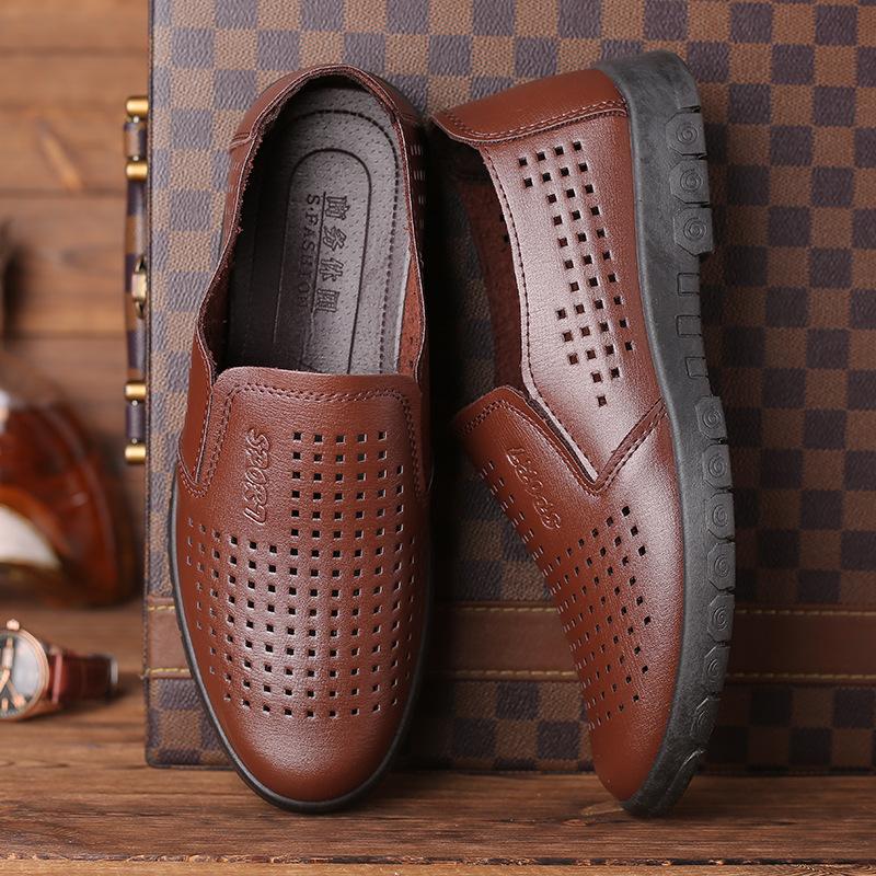 Módní pánské duté ležérní boty prodyšné vycházkové boty 2024 léto nazouvací mokasíny pánské pohodlné platformové sandály Zapatos Hombre