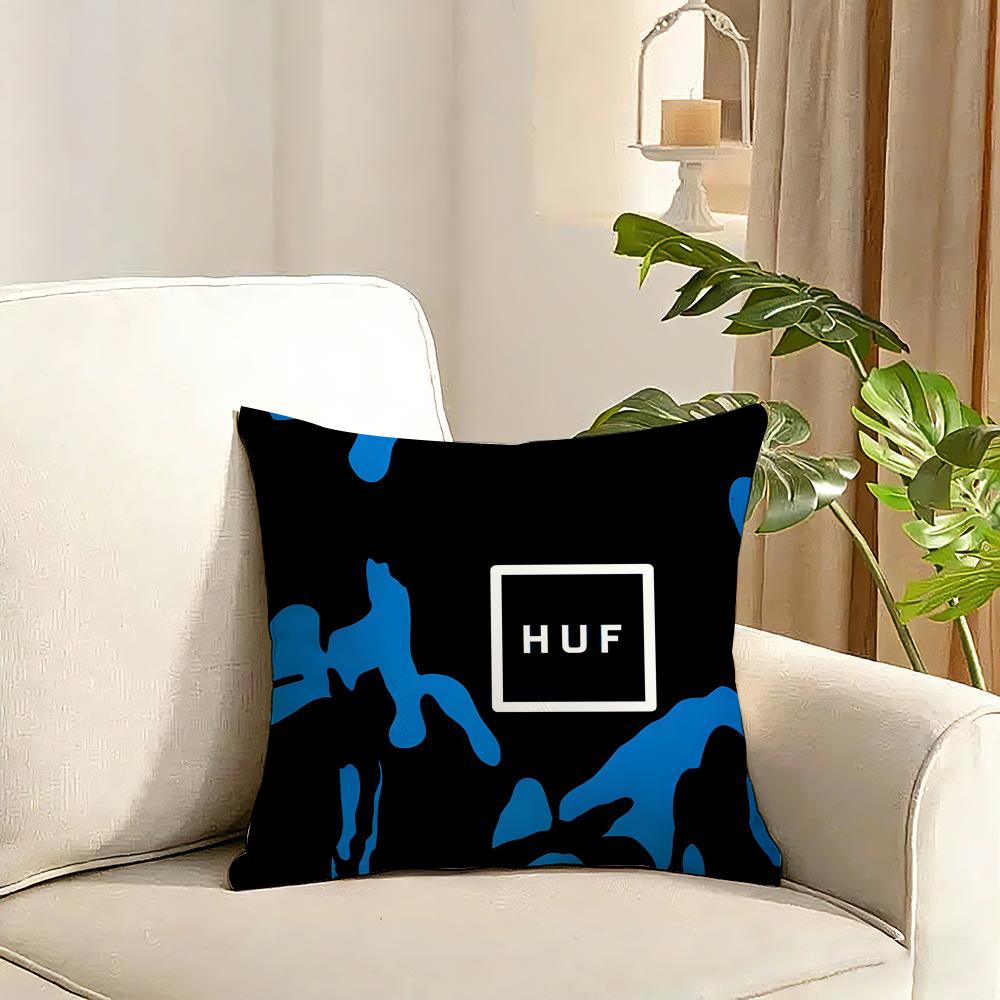 Trend HHUF Tide Cushion Cover Reversible Plush Pillow Cover Soft Fluffy Home Decor for Sofa Bedroom