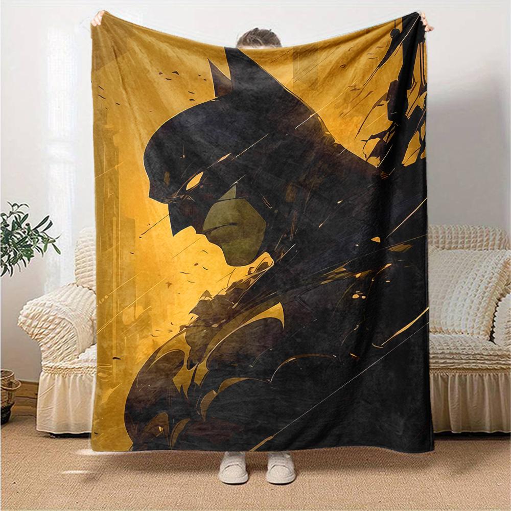 Batman Theme Printed Blanket - Perfect for Couch, Bed, Travel & Outdoor Use | Machine Washable, Cozy & Durable.