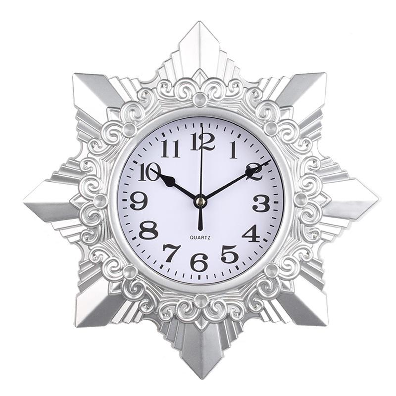 Clock Living Room Simple 25cm Inch Wall Hanging Home Creative Wall Clock Light Luxury Plastic Hanging Watch