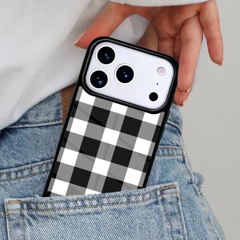Buffalo Plaid Pattern Phone Case for iPhone 16e 15 14 13 12 17 Pro Max Plus Air 17pro Cover Coque