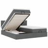 VidaXL Cadre de lit ottoman avec matelas gris foncé 160x200cm tissu, cadre de lit, cadre de lit rembourré, cadre de lit 3311988