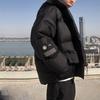 Li Ning X Jackie Chan Kung Fu Series Irregular Zipper Solid Color Hooded White Duck Down Jacket Men Jacket Black AYMR215-2