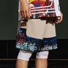 Li-Ning Badfive Grass And Wood Series Contrast Logo Letter Print Straight Casual Shorts Men Bottoms Coastal-Grey Black Red AAPS031-5