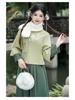 Podzimní/Zimní Retro Vyšívaný Tang oblek Hanfu Cheongsam Dvoudílný set
