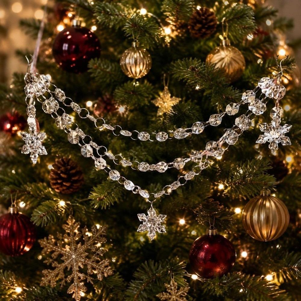 Acrylic Crystals Christmas Decorations 3 Layer Hanging Ornaments Home Decor