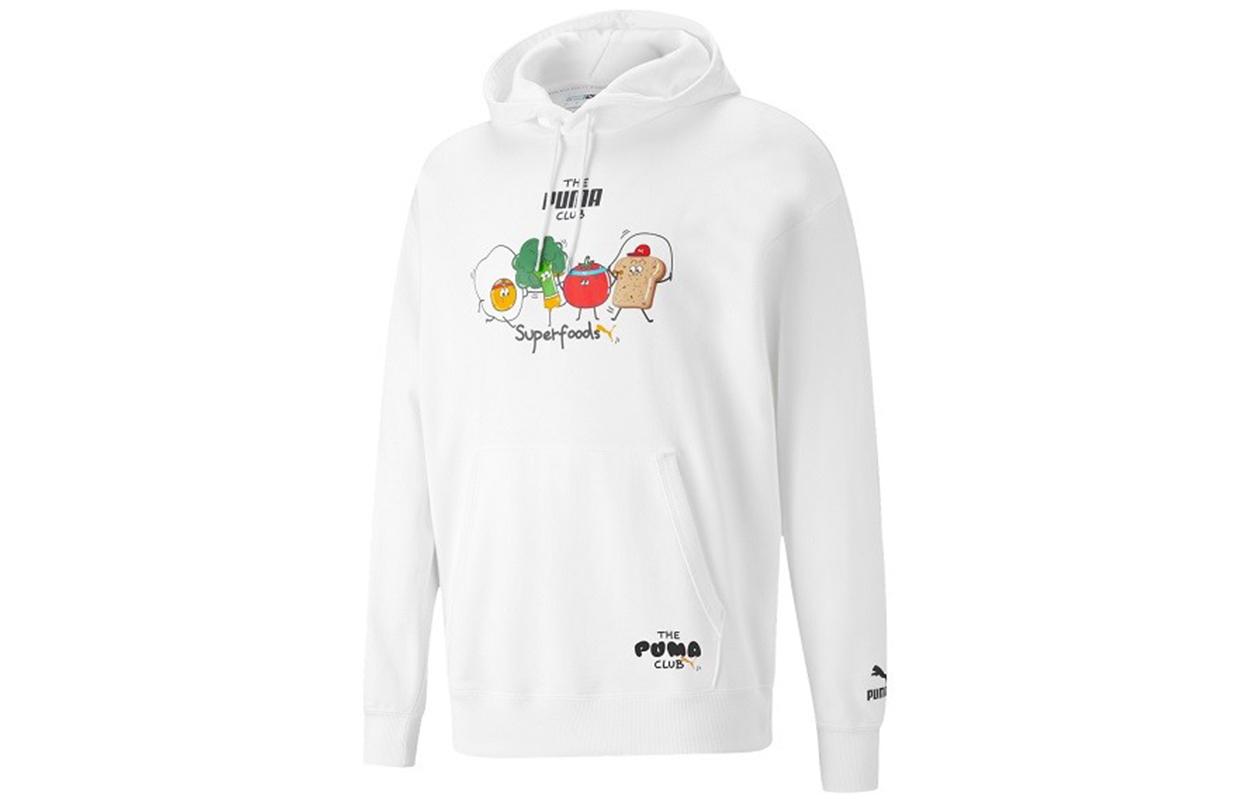 PUMA Sweatshirts Men s White Hooded Moderate Regular 533198-02 L