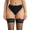Large Size Body Stockings with Lace Overlay Seamless Traceless Modified Leg