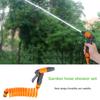 Adjustable Irrigation Tool with 2.5m Retractable Hose Connector Garden Watering Sprinkle for Outdoor Fun Showering Pets Cleaning