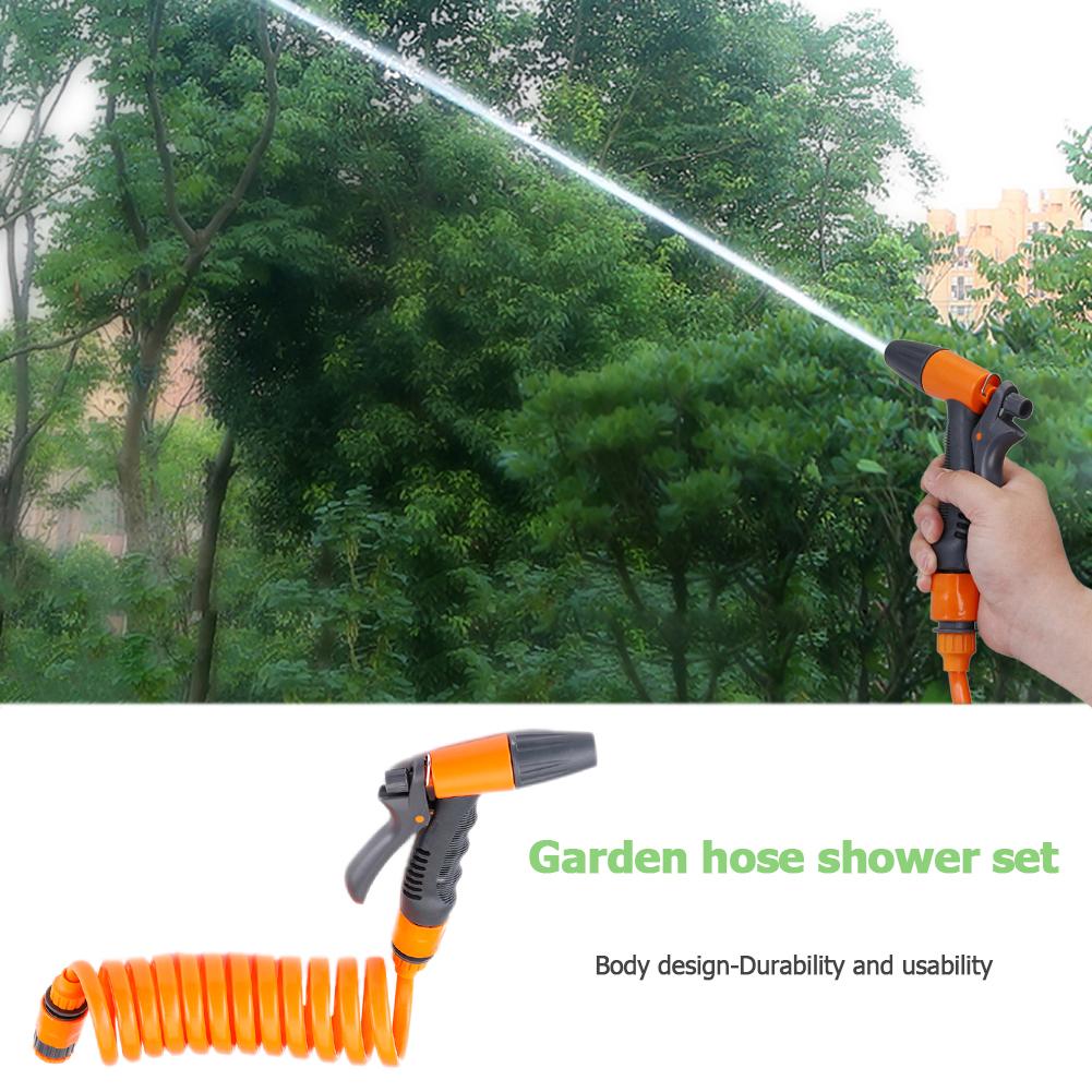 Adjustable Irrigation Tool with 2.5m Retractable Hose Connector Garden Watering Sprinkle for Outdoor Fun Showering Pets Cleaning