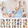New Cartoon Colorful Animal Tattoo Stickers Waterproof Party Gift Funny Face Stickers