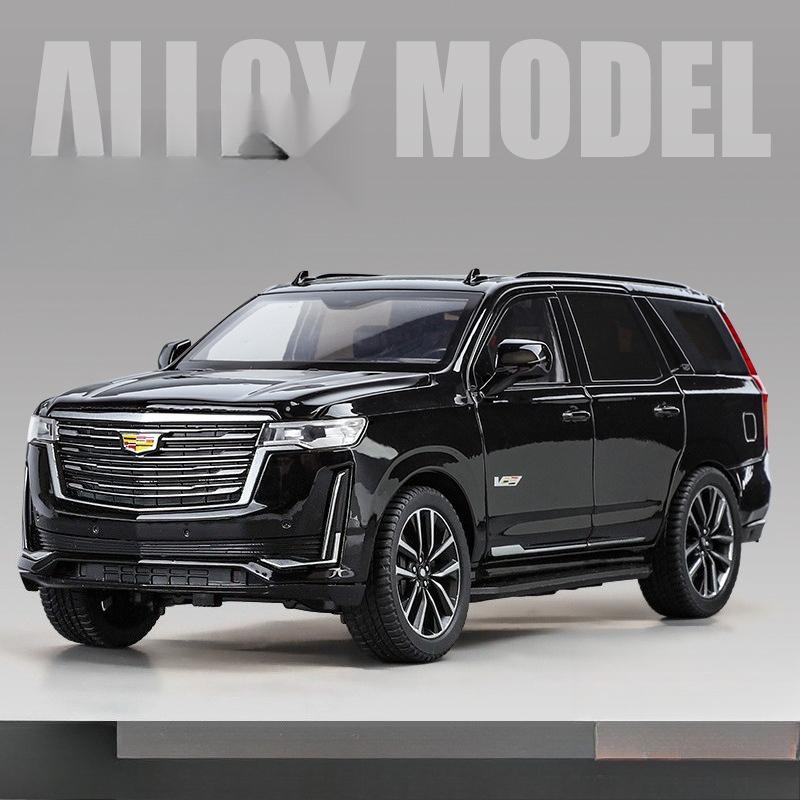1:24 Escalade SUV Alloy Car Model Metal Die Cast Off-road Vehicle Model Simulation Sound and Light Children's Toys Boy Gift