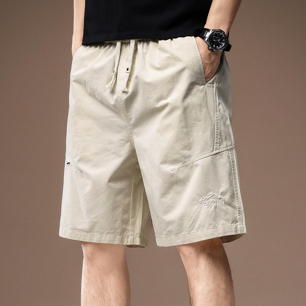 High-end American outdoor leisure sports shorts men's summer thin loose large size mountain pure cotton five-point pants men's