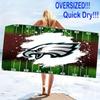 Asciugamano da Spiaggia Stampa Philadelphia Eagles, Asciugamano Grande Morbido Asciugatura Rapida per Spiaggia Campeggio Nuoto