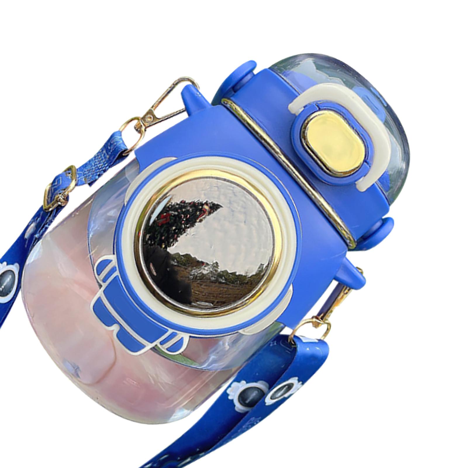 Kids Straw Water Bottle   Cute Large Capacity Girls Portable Plastic Water Bottle Cup for Sports School