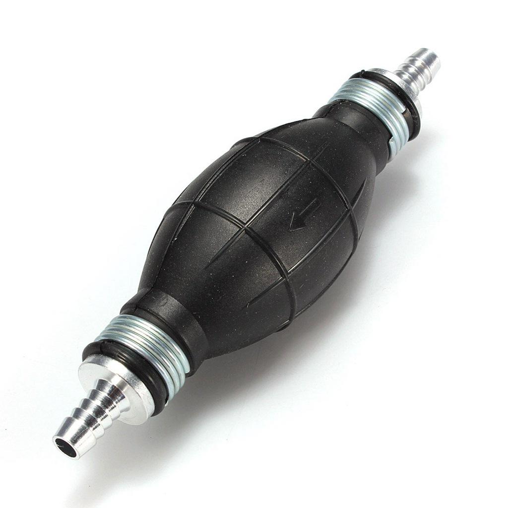 Fuel Hand Pump, Line Hand Primer Pump Bulb Type Rubber & Aluminum for All Fuels for Car Boat Marine Outboard Fuel Pump