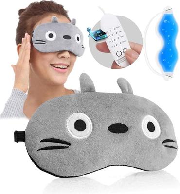 USB Electric Heated Steam Eye Cute Gel Cooling Eye Mask with Cooling Gel Adjustable Temperature and Perfect for Gift Case Relieves Eye Pain Hot Ice