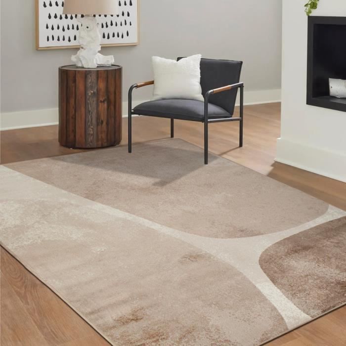 Modern Rug Geometric Patterns Beige 160x230