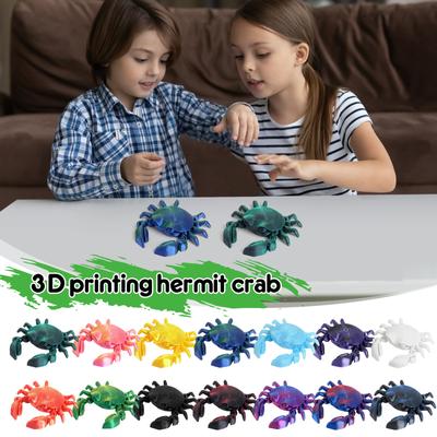 3D-gedruckte Krabbe, Gelenkmodell, flexibles Gelenktier, Meeresfrüchte-Tierstatue, 3D-gedruckte Artikel günstig, Stressabbau, Reizbarkeitslinderung, ADHS-Spielzeug