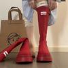 Niche letters thick-soled heightened and thin tall boots women's autumn and winter British style fashion Spice Girl sleeve fashion boots