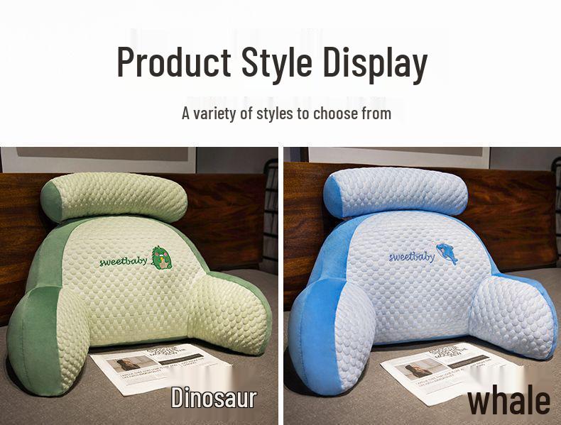 Ice Bean Soft Headboard Cushion: Protective Lumbar Support and Reading Pillow for Pregnant Women, Sofas, Beds, and Dorms.