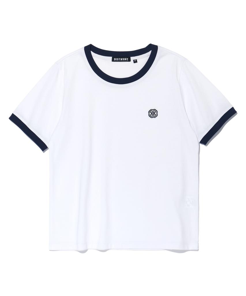 DISTN9NE Slim Fit Retroflow Ringer Short Sleeve T-Shirt White (Lp2Tf266-002)