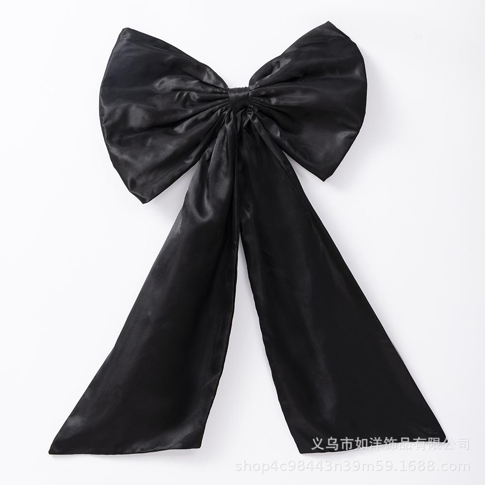 43 x 24 Inches Large Bow Themed Party Decorations Giant Pink Bow Decor Satin Ribbon, Contains Felt Big Pink Bow Wall Decor