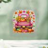 Herbst LKW 2D Flach DIY Hängende Diamantkunst-Kits Diamantmalerei Set Strass Diamantkunst Fensteranhänger Wand Tür Dekoration
