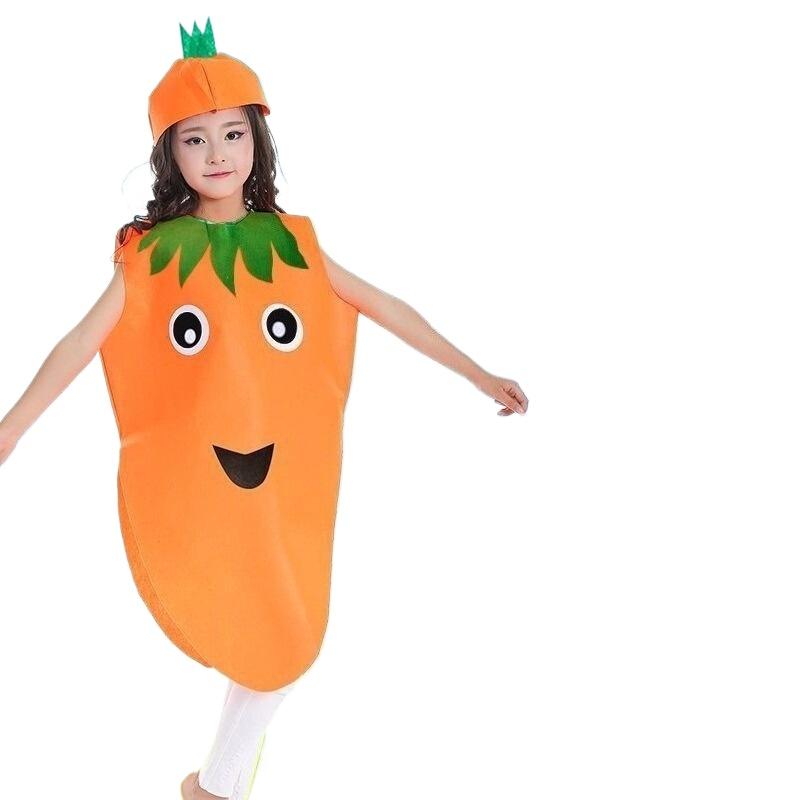 

Pumpkin Fruit Vegetable Kids Costume Soft Cloak for Halloween School Performance Role Play Stage Party Christmas Decor