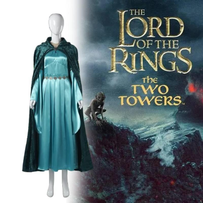 Exquisite Blue Cosplay Dress Set For Elven Princesses Perfect For Fantasy Themed Events And Celebrations