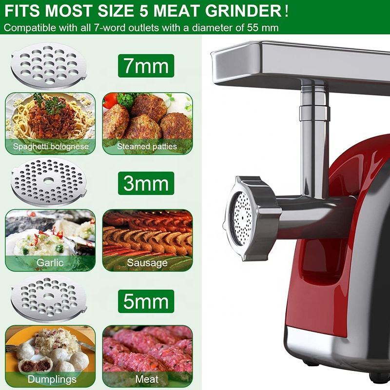 Meat Grinder Blades Meat Grinder Plate Discs Stainless Steel Food Grinder Accessories for Stand Mixer and Meat Grinder XXL