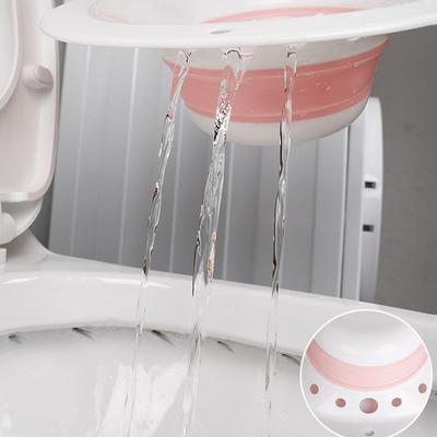 Easy To Use Foldable Sitz Bath Kit Portable Basin Universal Fit Hip Bath Bowl Manual Flushing Postpartum Care Kit Toilet Seat