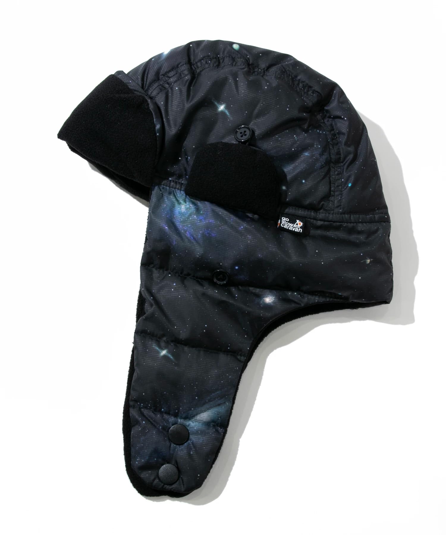 

[go slow caravan] 319104 Шапка-ушанка с подкладкой и принтом по всей поверхности, Размер Space Free