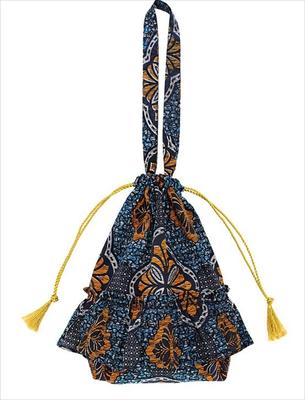 Tomo Corporation Rhombus Frill Tote Bag, African Print, Women's