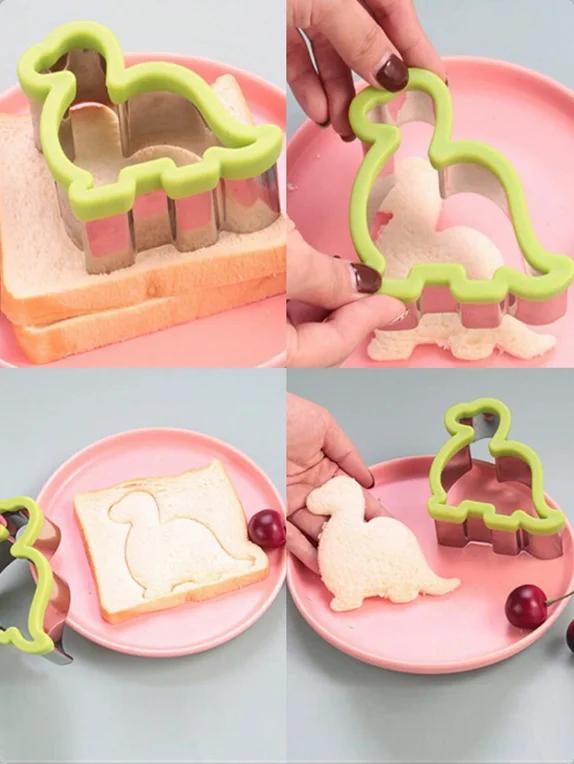 Dinosaur Sandwich Cutter for Children Kids DIY Cookie Mold Food Fruit Vegetable Cutters Shapes New Bento Lunch Box Accessories