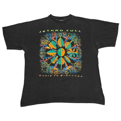 Vintage Jethro Tull Shirt XL Black 90s Tour Concert Rock Band Tee Rush Marillion
