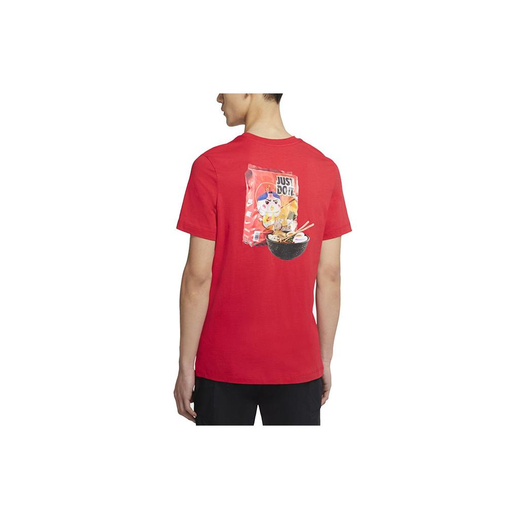 Nike Cartoon Print Knit Sports Short Sleeve T-Shirt Men Tops University-Red DD1323-657