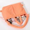 Women Puffer Backpack Solid Color Shoulder Bag with Adjustable Strap Simple Crossbody Bag Large Capacity Handbag  White
