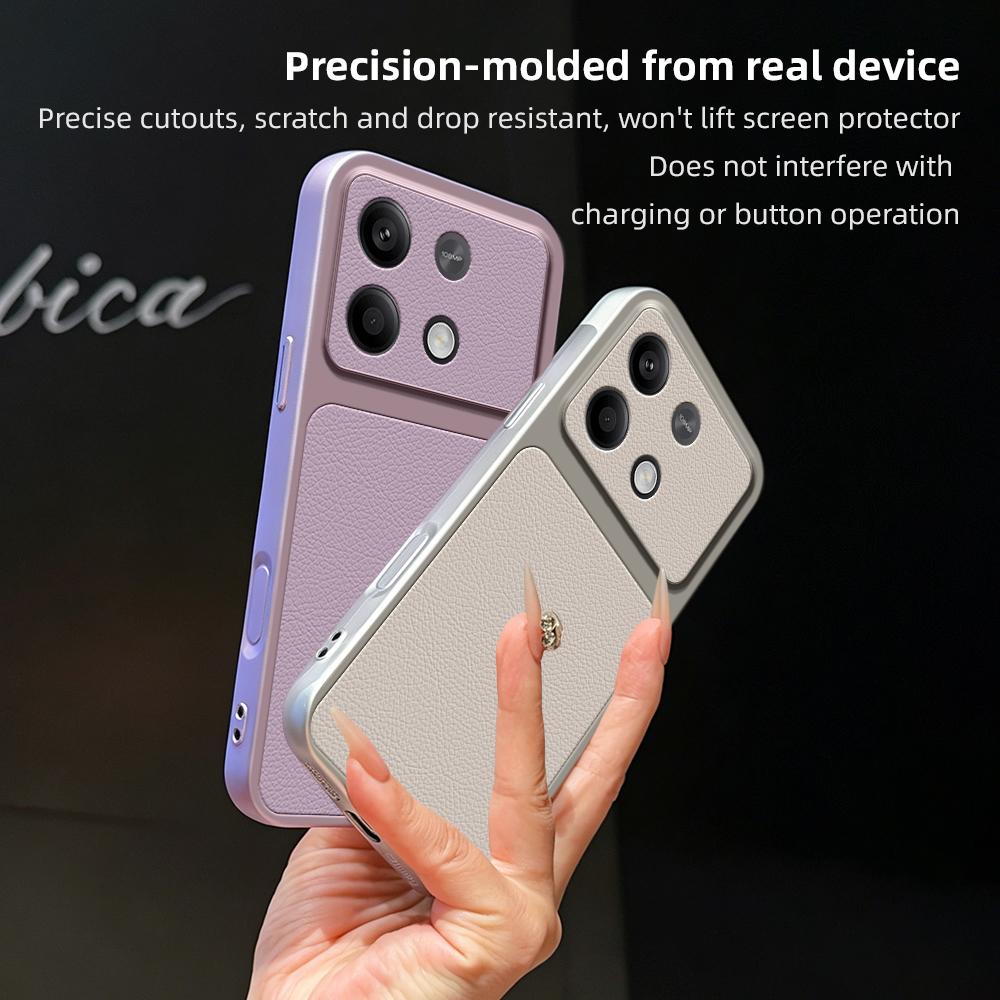 Phone Case For Xiaomi Redmi Note 13 12 Turbo 11 12 Pro 4G 5G Coque Candy PU Lambskin Camera Protection Soft Back Cover