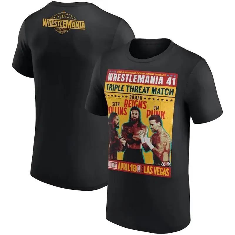 T-shirt en coton Rollins Triple Threat Match Tailles S à 3XL
