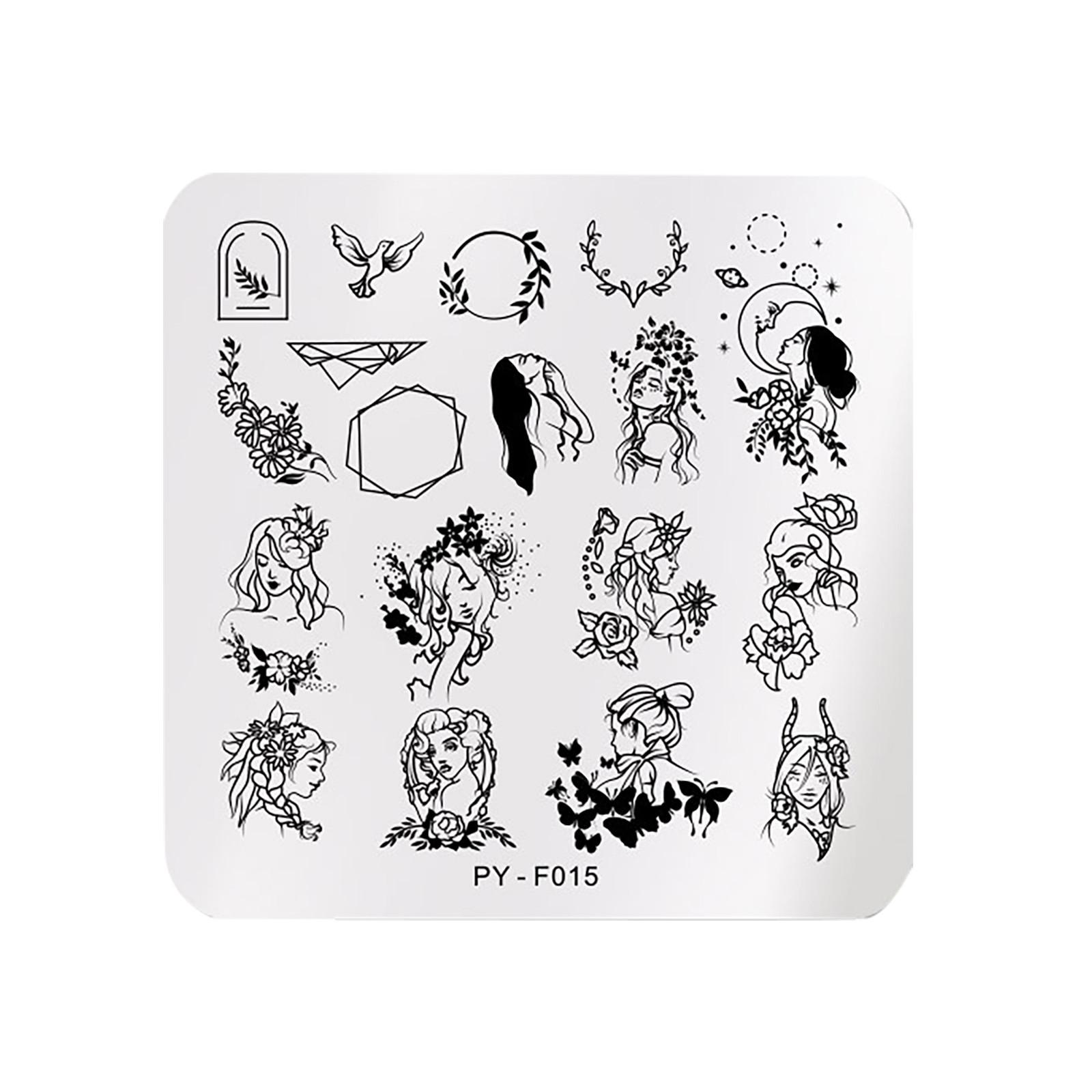 

Различные стили трафарет наклейки дизайн милый цветок Geome набор