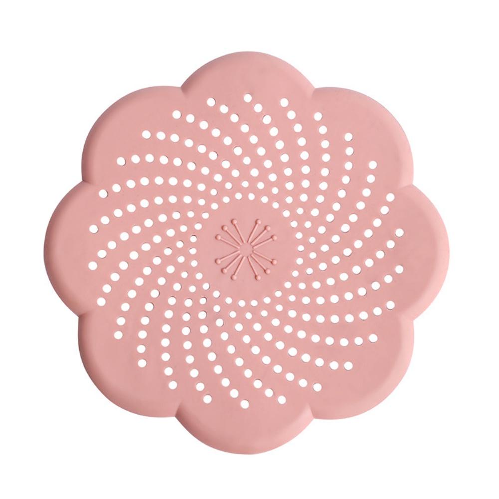 3pcs/set Flower Shape Mesh Sink Strainer Anti-blocking Hair Clean Up Waste Catcher Floor Drain Cover Kitchen Bathroom Accessory