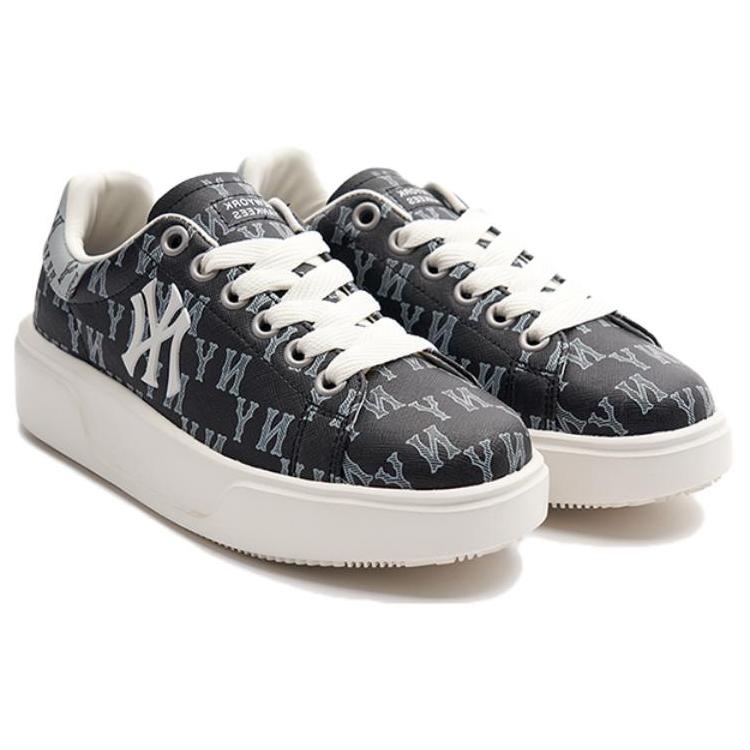 New MLB Chunky Classic Low Top Skateboard Shoes Unisex Black 3ASXCCM3N-50BKS