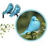 12PCS Multicolor Artificial Birds Gold Powder with Clips Faux Bird Photo Props Foam Simulation Bird Model Landscape Making