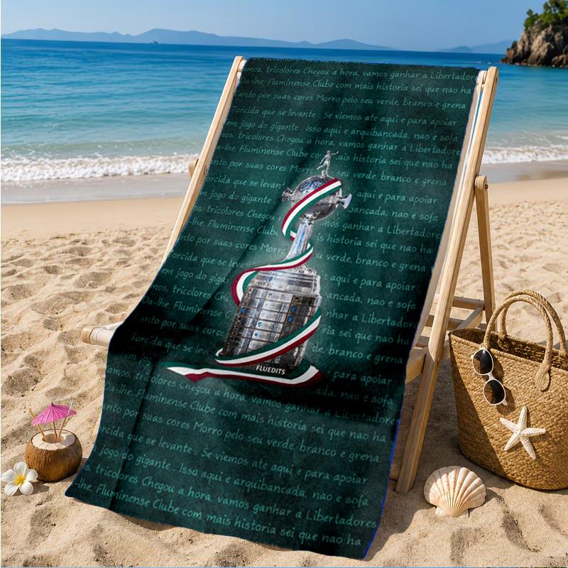 Flumi-nense Football Club  Printed Microfiber Beach Towel, Soft And Absorbent, Quick-Dry, Ideal for Summer Travel, Beach Essential, Swimming Pool