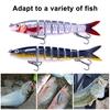13.4cm 18g Multi-knot Fish Bait Realistic Design 3D Eyes Holographic Body Lure Bait Set with Built-in Ball Swinging Fish Lure