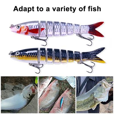 13.4cm 18g Multi-knot Fish Bait Realistic Design 3D Eyes Holographic Body Lure Bait