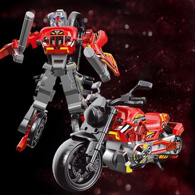 Giocattolo Moto Robot Trasformabile Articolazioni Mobili Robot Moto Trasformabile Educativo Modello Robot Deformabile Regalo di Compleanno per Bambini Piccoli