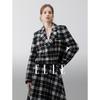 Damen karierter kurzer Blazer