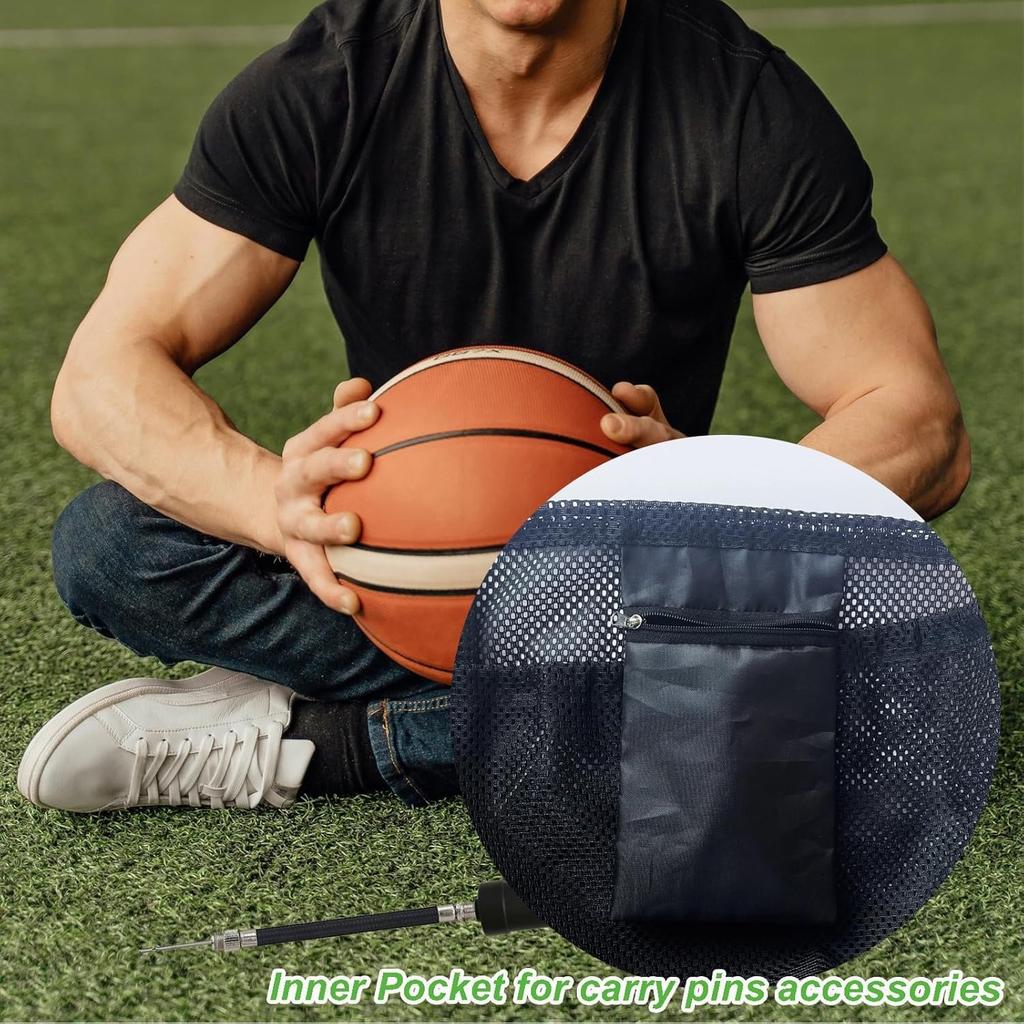 Ball Mesh Bag for Basketball Soccer Volleyball Drawstring Net Bag Carry Pouch Training Equipment Portable Large Capacity